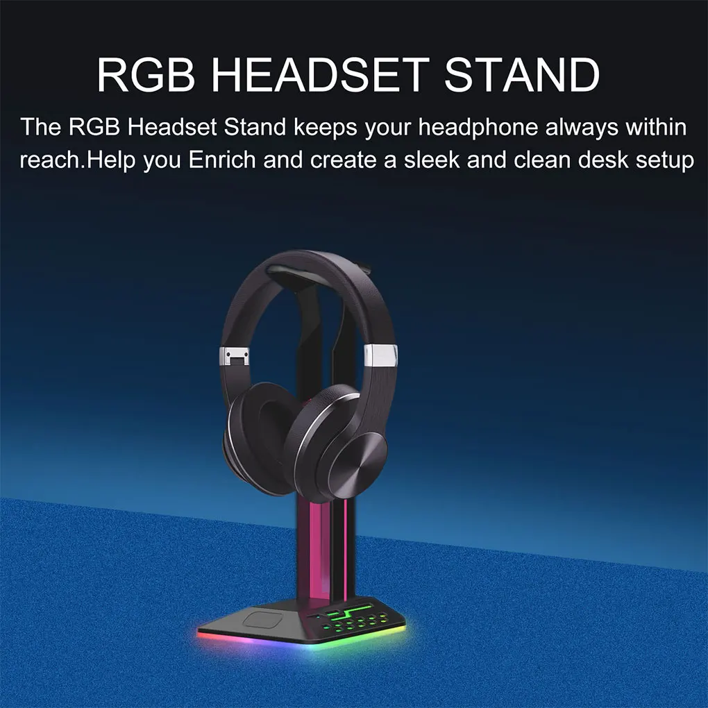 Piifoxer Headphone Stand RGB Lighting Data Transmitting Charging Earphone Display Holder Computer Desk Bracket
Piifoxer Headphone Stand RGB Lighting Data Transmitting Charging Earphone Display Holder Computer Desk Bracket