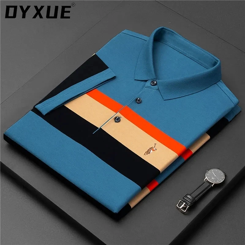 Рубашка-поло DYXUE мужская с вышивкой, 95% хлопок, деловая модная в полоску, с коротким рукавом, летняя одежда
Рубашка-поло DYXUE мужская с вышивкой, 95% хлопок, деловая модная в полоску, с коротким рукавом, летняя одежда