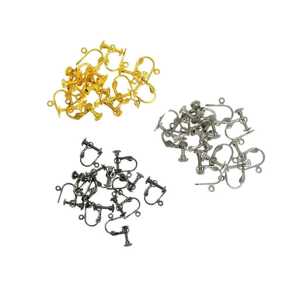 12 Pieces Clip Earring Jewelry Finding with Open-Looped Earring Craft 
12 Pieces Clip Earring Jewelry Finding with Open-Looped Earring Craft