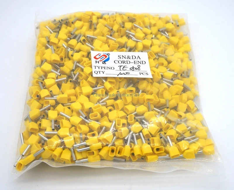 TE0508 Terminales 2x22 AWG Wire Ferrules For 2 X 0.5mm2 .8mm wire crimp terminal connector
TE0508 Terminales 2x22 AWG Wire Ferrules For 2 X 0.5mm2 .8mm wire crimp terminal connector