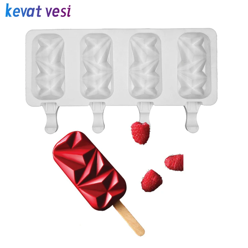 Silicone Ice Cream Mold 4 Cell Ice Cube Tray Ice Cream Makers Diy Homemade Dessert Freezer Fruit Juice Ice Mold Popsicle Mold
Silicone Ice Cream Mold 4 Cell Ice Cube Tray Ice Cream Makers Diy Homemade Dessert Freezer Fruit Juice Ice Mold Popsicle Mold