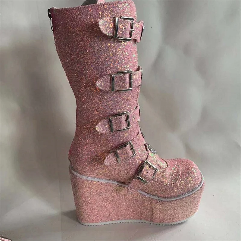 Brand Design Big Size 43 Black Gothic Style Cool Punk Motorcycles Boots Female Platform Wedges High Heels Boots Women Shoes
Brand Design Big Size 43 Black Gothic Style Cool Punk Motorcycles Boots Female Platform Wedges High Heels Boots Women Shoes