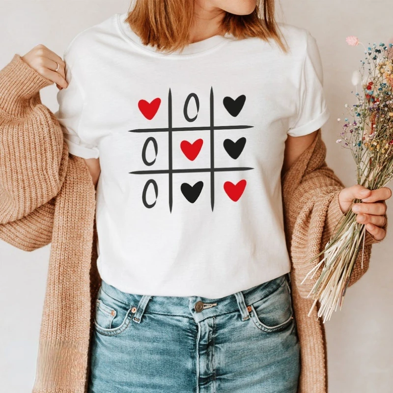 harajuku heart game Valentine's Day, Funny Hearts Love graphic t shirts. cute short sleeve shirts for women, given to her Gift.
harajuku heart game Valentine's Day, Funny Hearts Love graphic t shirts. cute short sleeve shirts for women, given to her Gift.