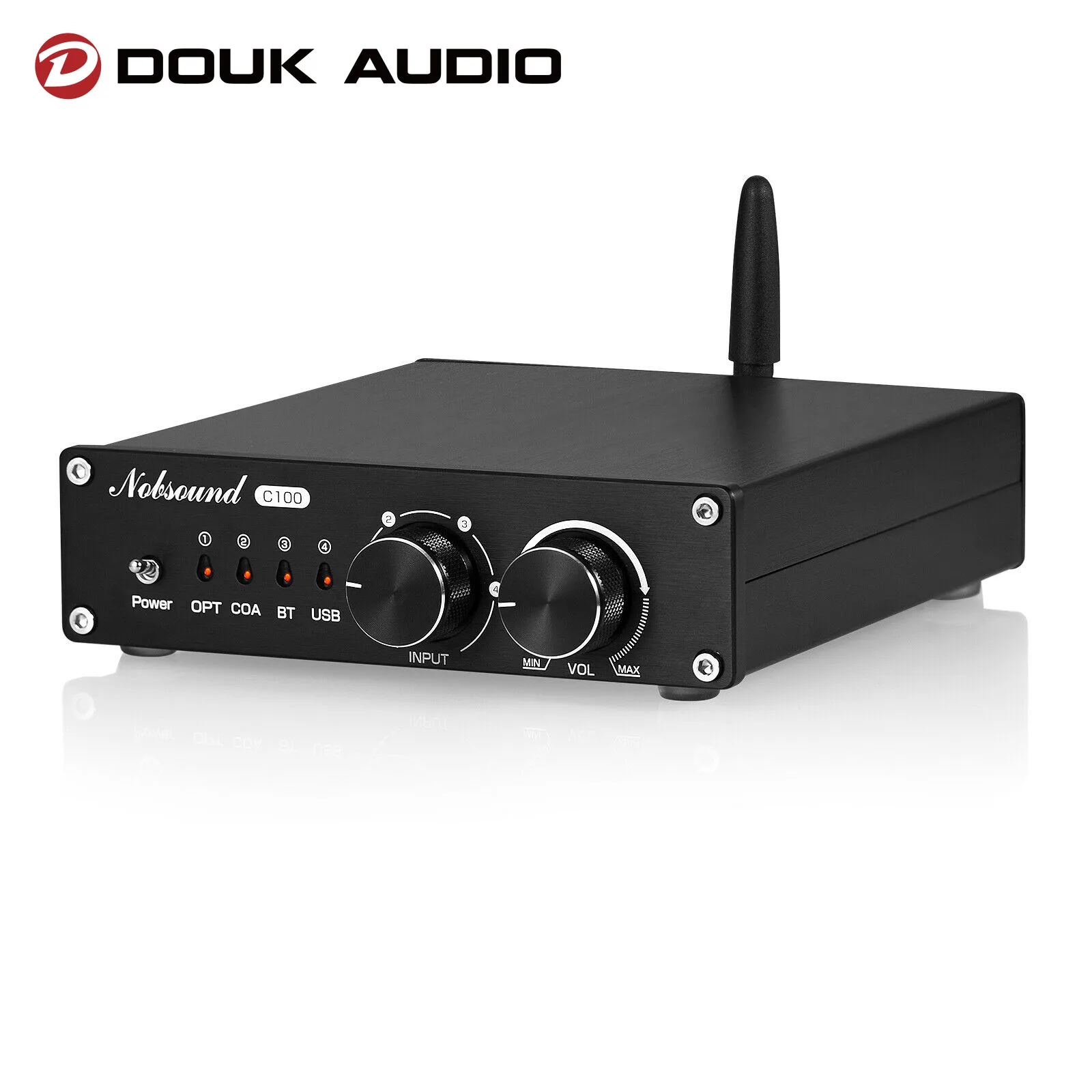 Nobsound HiFi Bluetooth 5.0 Digital Amplifier USB DAC COAX/OPT Integrated Power Amp for Home Stereos APTX-HD 100W+100W
Nobsound HiFi Bluetooth 5.0 Digital Amplifier USB DAC COAX/OPT Integrated Power Amp for Home Stereos APTX-HD 100W+100W
