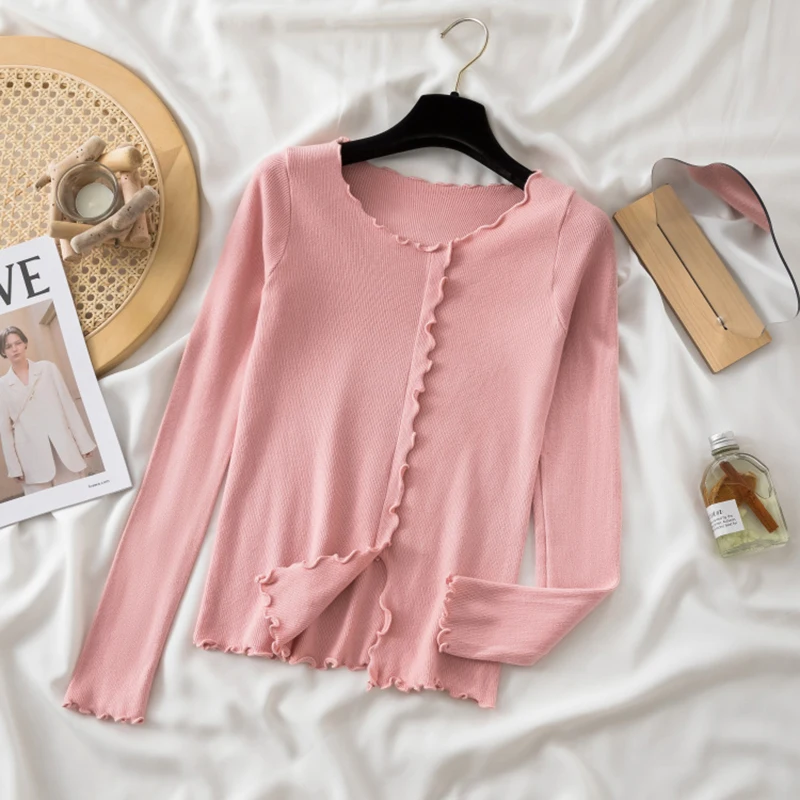 Women Knitted Sweater Long Sleeve Sweet Pink Korean Fashion Pullover Autumn Jumpers Womens Sweaters Sueter Mujer Invierno 2022
Women Knitted Sweater Long Sleeve Sweet Pink Korean Fashion Pullover Autumn Jumpers Womens Sweaters Sueter Mujer Invierno 2022