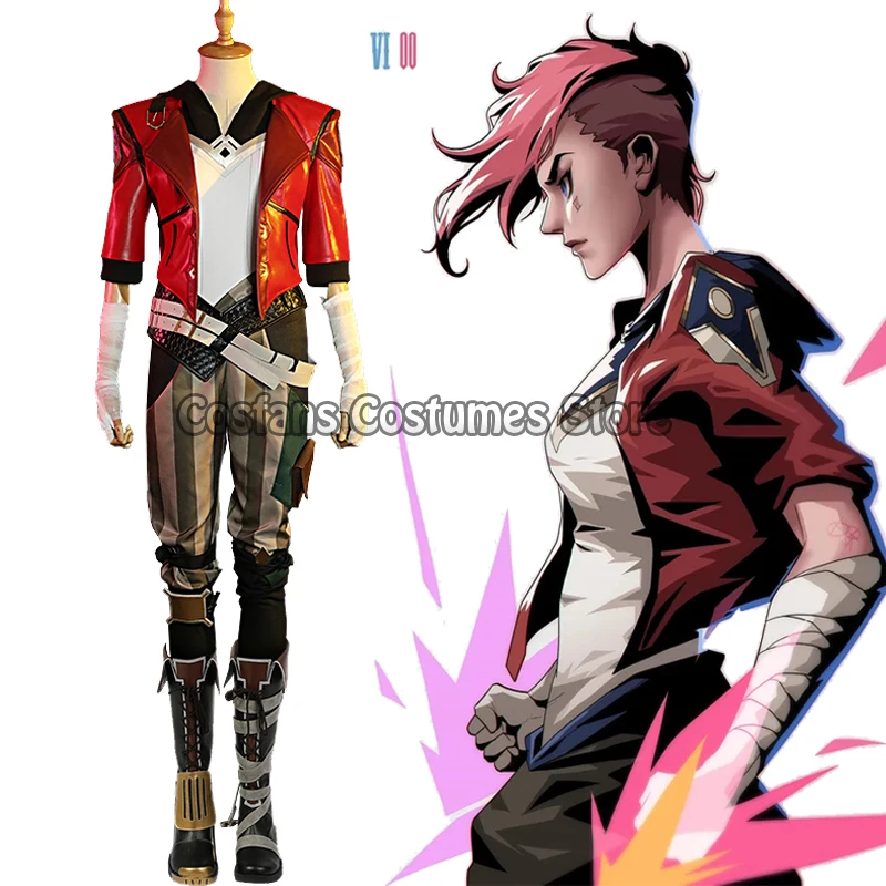 LOL Cosplay Vi Cosplay Costume Arcane Vi Game LOL Arcane Vi Cosplay Wig 30cm Deep Rose Color Wig Shoes Costume Halloween Suits
LOL Cosplay Vi Cosplay Costume Arcane Vi Game LOL Arcane Vi Cosplay Wig 30cm Deep Rose Color Wig Shoes Costume Halloween Suits