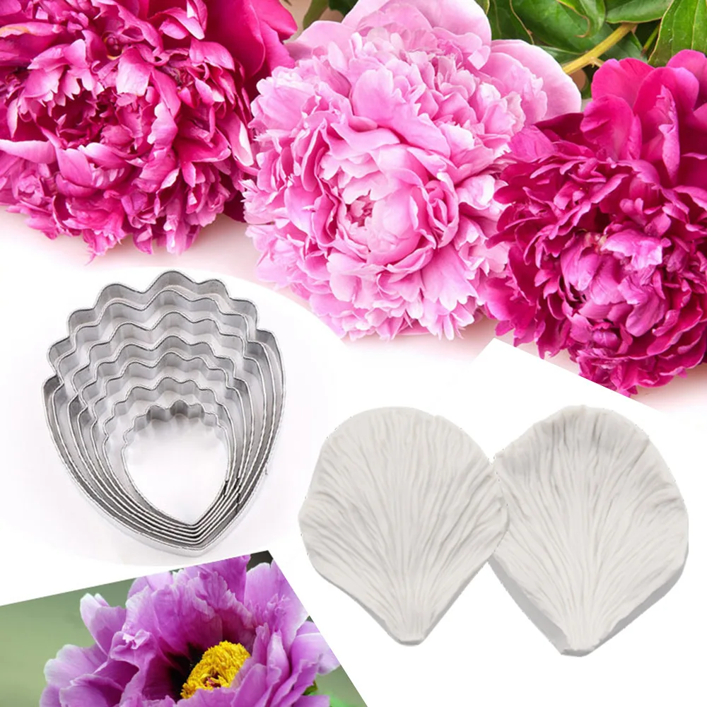 polymer clay tool Peony Flower Veiner Silicone Molds Stainless Steel Cutter mould Petal Fondant cookie diy Cake Decorating Tools
polymer clay tool Peony Flower Veiner Silicone Molds Stainless Steel Cutter mould Petal Fondant cookie diy Cake Decorating Tools