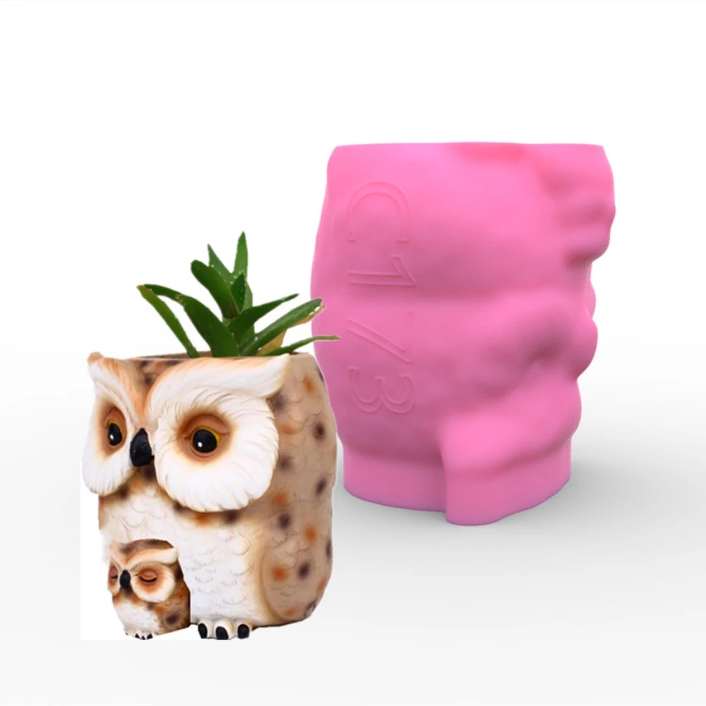 3D Owl Succulen Flower Pot Concrete Mold DIY Handmade Pen Holder Storage Box Epoxy Resin Plaster Cement Clay Silicone Molds
3D Owl Succulen Flower Pot Concrete Mold DIY Handmade Pen Holder Storage Box Epoxy Resin Plaster Cement Clay Silicone Molds