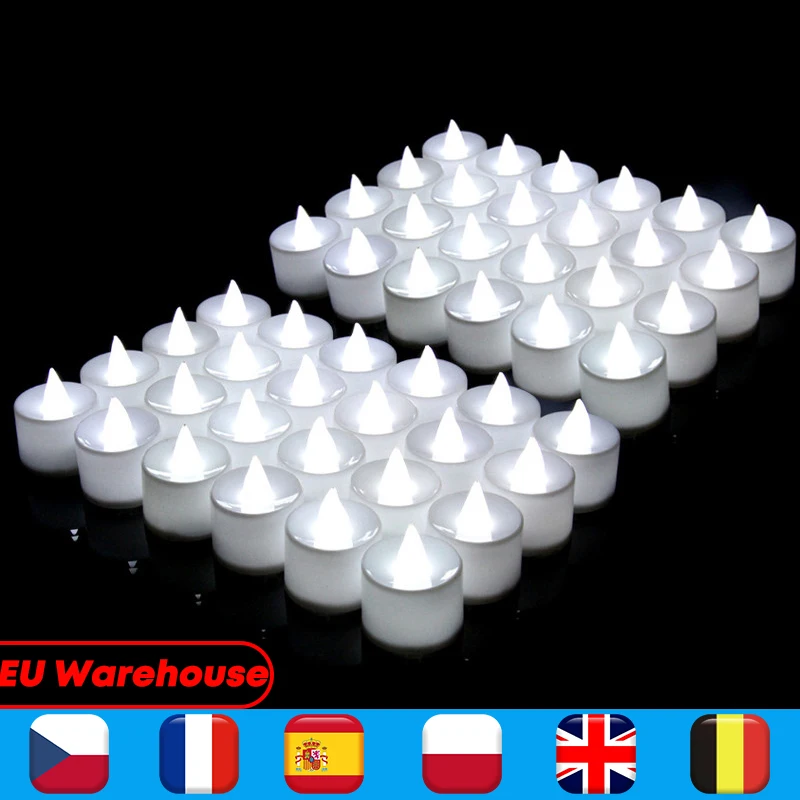 Flameless LED Tea Light Tea Candles Wedding Light Battery Powered Romantic Candles Lights for Birthday Party Wedding Home Decor
Flameless LED Tea Light Tea Candles Wedding Light Battery Powered Romantic Candles Lights for Birthday Party Wedding Home Decor