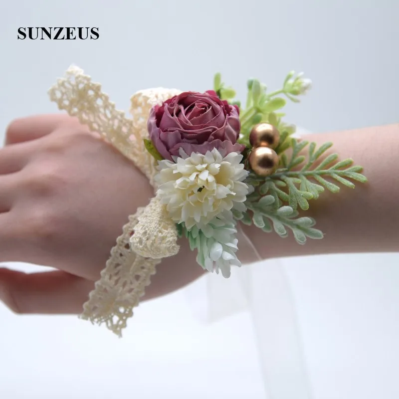 Artificial Rose and Chrysanthemum Flower Wrist Corsage Bridesmaid Handwear Bridal Bracelet Women Party Hand Decorative
Artificial Rose and Chrysanthemum Flower Wrist Corsage Bridesmaid Handwear Bridal Bracelet Women Party Hand Decorative