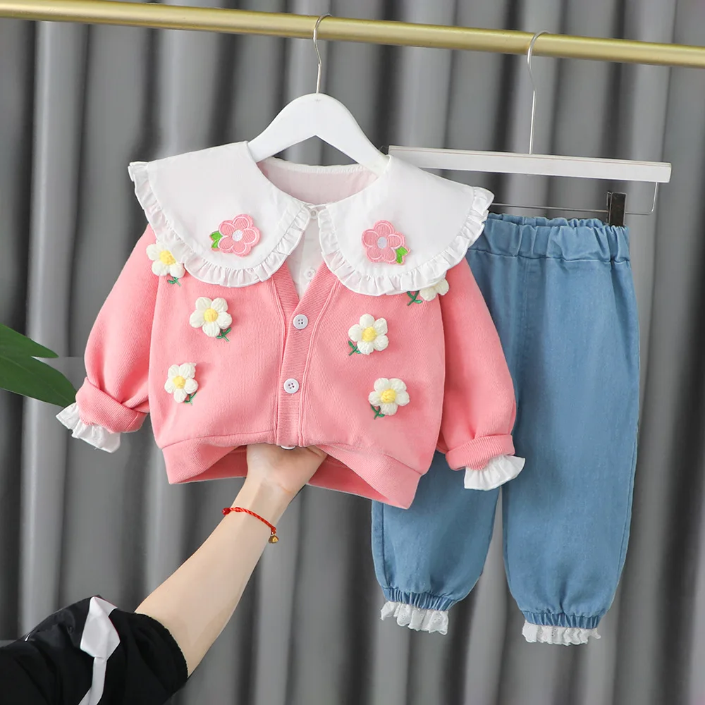 Spring and Autumn Korean Style New Girls' Three-piece Suit Baby Girl Clothes Kids Clothes Girls Toddler Girl Clothes
Spring and Autumn Korean Style New Girls' Three-piece Suit Baby Girl Clothes Kids Clothes Girls Toddler Girl Clothes