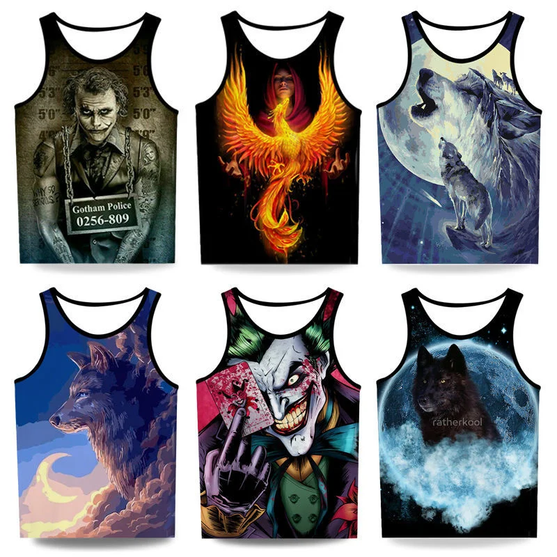 Animal Clown 3D digital printing t shirt men's punk casual breathable o neck sleeveless t-shirt kid women tops
Animal Clown 3D digital printing t shirt men's punk casual breathable o neck sleeveless t-shirt kid women tops