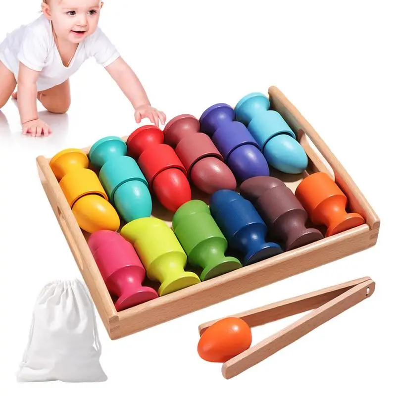 Egg And Cup Montessori Color Sorting Toy For Kids Parent-Child Interactive Early Learning Toy To Improve Hands-on Ability 
Egg And Cup Montessori Color Sorting Toy For Kids Parent-Child Interactive Early Learning Toy To Improve Hands-on Ability