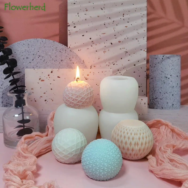 3D Ball Pattern Candle Silicone Mold DIY Ball Scented Candle Molds for Candle Making Gypsum Diffuser Stone Plaster Resin Molds
3D Ball Pattern Candle Silicone Mold DIY Ball Scented Candle Molds for Candle Making Gypsum Diffuser Stone Plaster Resin Molds