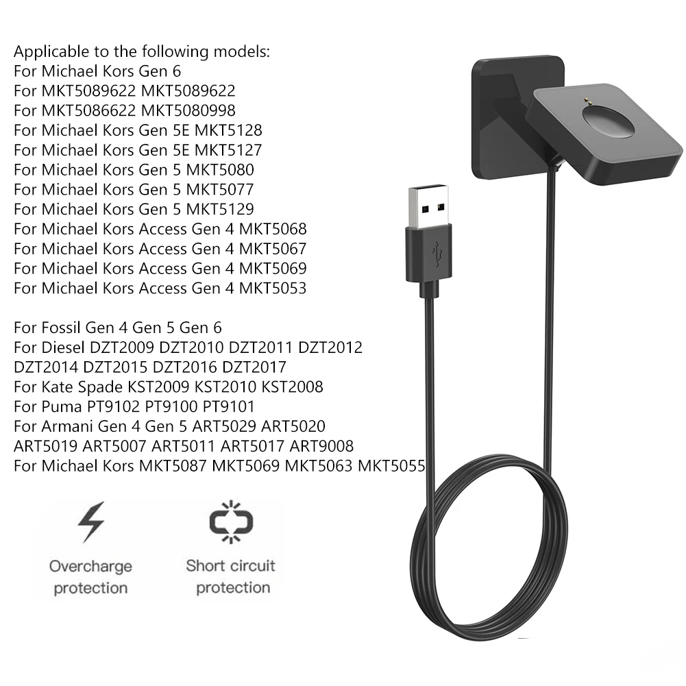 5V 1A Charging Dock Accessories Plastic Watch Charging Base Portable Charging Stand for Michael Kors Access Gen 6/5E/Gen 5/Gen 4
5V 1A Charging Dock Accessories Plastic Watch Charging Base Portable Charging Stand for Michael Kors Access Gen 6/5E/Gen 5/Gen 4