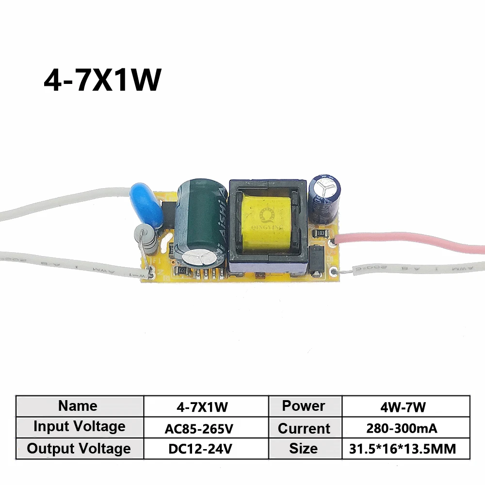 LED драйверы QINGYING 10-50 шт., 300 мА, 1-50 Вт, 220 В 
LED драйверы QINGYING 10-50 шт., 300 мА, 1-50 Вт, 220 В