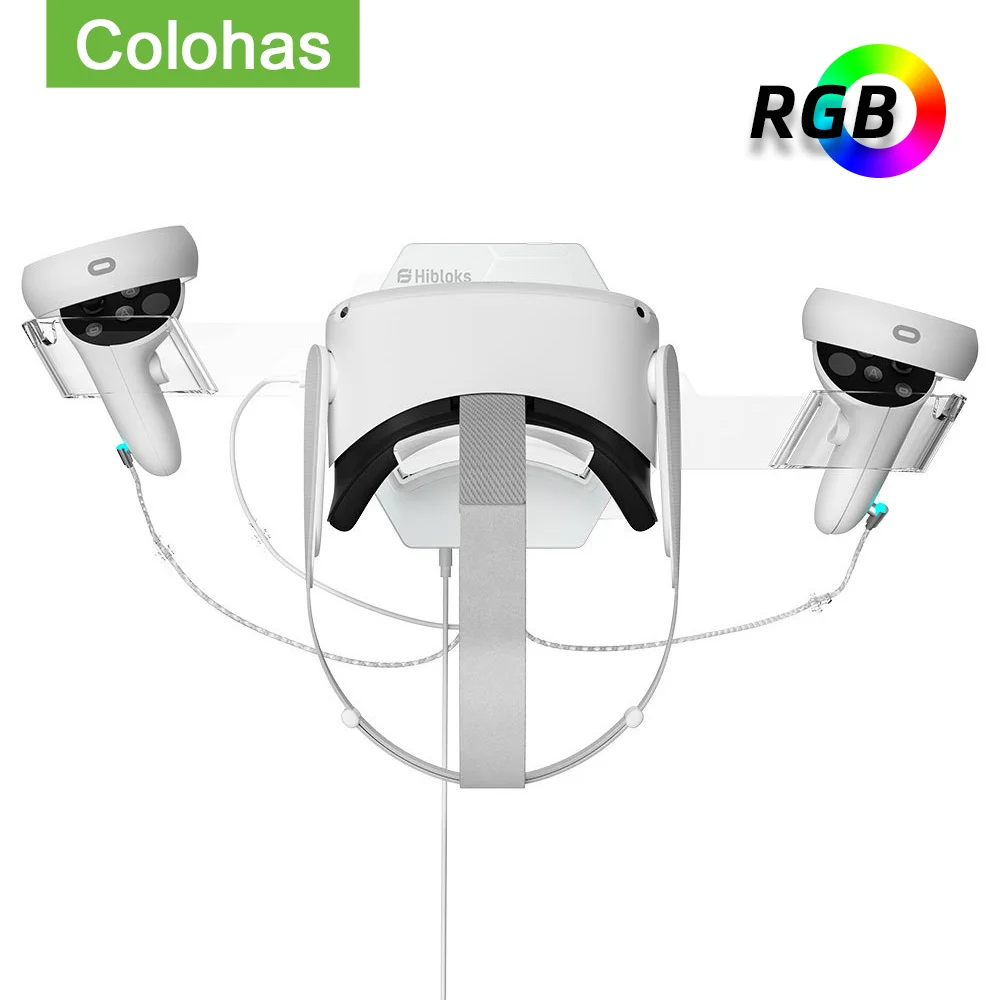 VR Charging Dock Stand For Oculus Quest 2 Wall Mount Virtual Reality Headset Controller Charger Station with RGB Coloured Light
VR Charging Dock Stand For Oculus Quest 2 Wall Mount Virtual Reality Headset Controller Charger Station with RGB Coloured Light