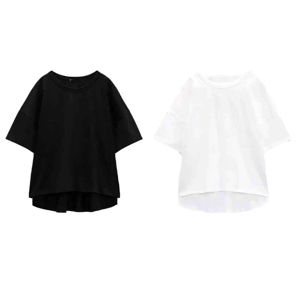 Zach AiIsa2022 summer new women's clothing temperament simple and versatile round neck cotton loose short-sleeved T-shirt
Zach AiIsa2022 summer new women's clothing temperament simple and versatile round neck cotton loose short-sleeved T-shirt