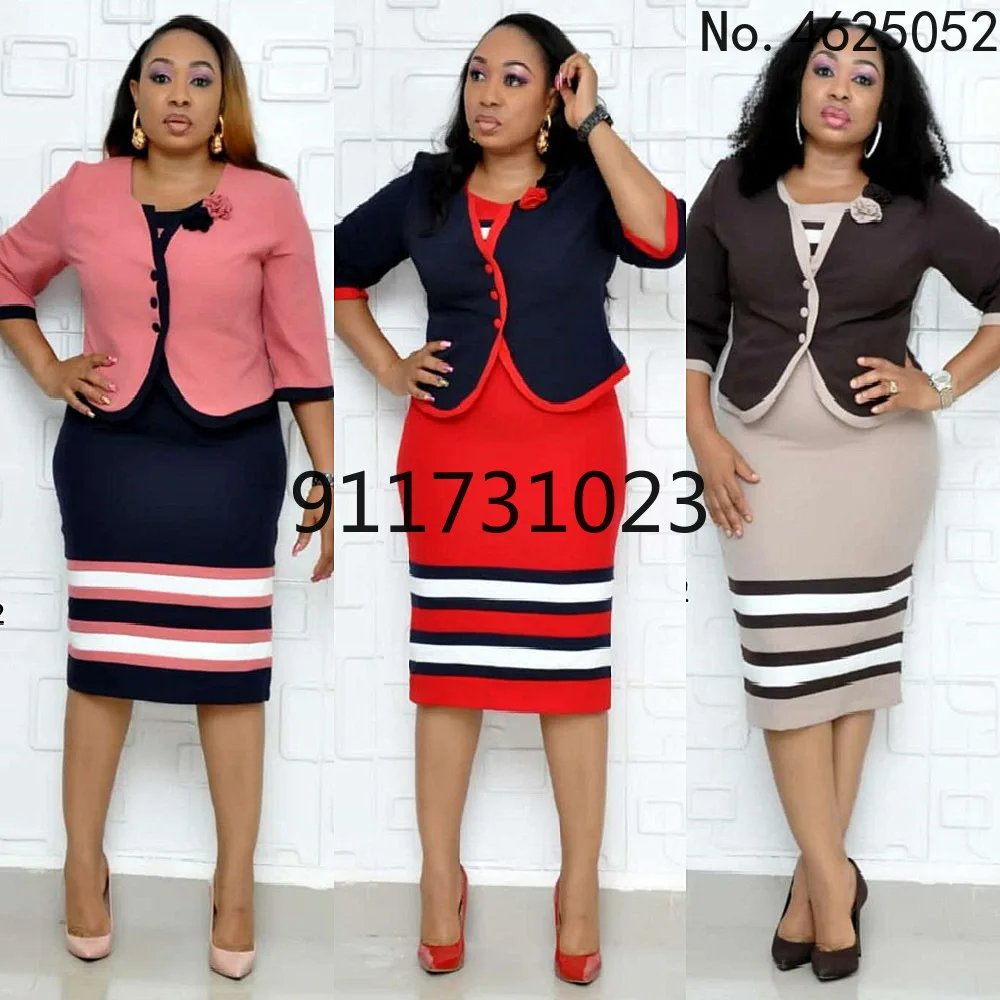 2022 Hot Sale African Turkey Style Plus Size Striped Printed Top And Dress Suit For Women
2022 Hot Sale African Turkey Style Plus Size Striped Printed Top And Dress Suit For Women