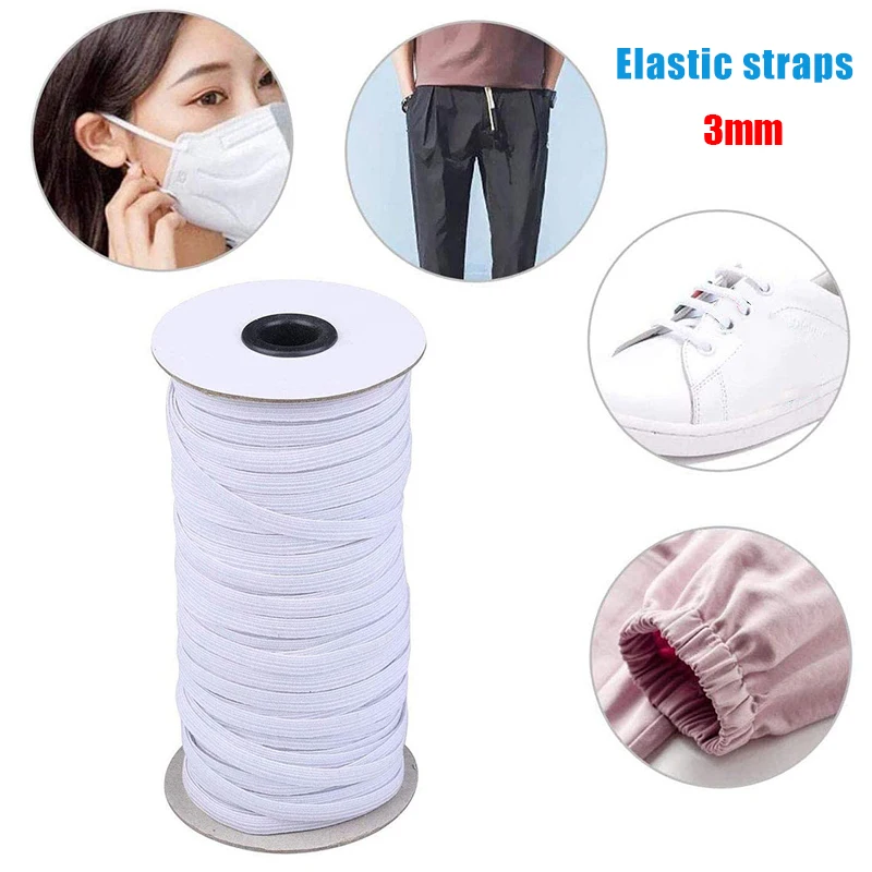 Face Cover Rope DIY Woven Elastic Band Knitting Band Sewing Crafting 3mm 288yard
Face Cover Rope DIY Woven Elastic Band Knitting Band Sewing Crafting 3mm 288yard
