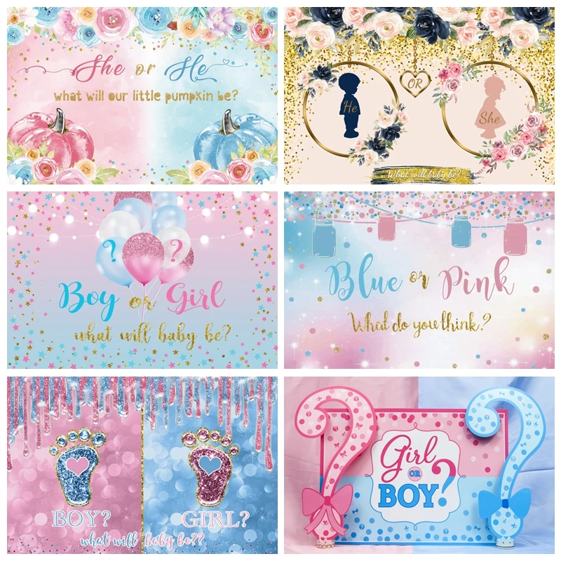 Boy Or Girl Gender Reveal Newborn Baby Shower Backdrop Photography Background Photographic Photocall Party Decoration Photophone
Boy Or Girl Gender Reveal Newborn Baby Shower Backdrop Photography Background Photographic Photocall Party Decoration Photophone