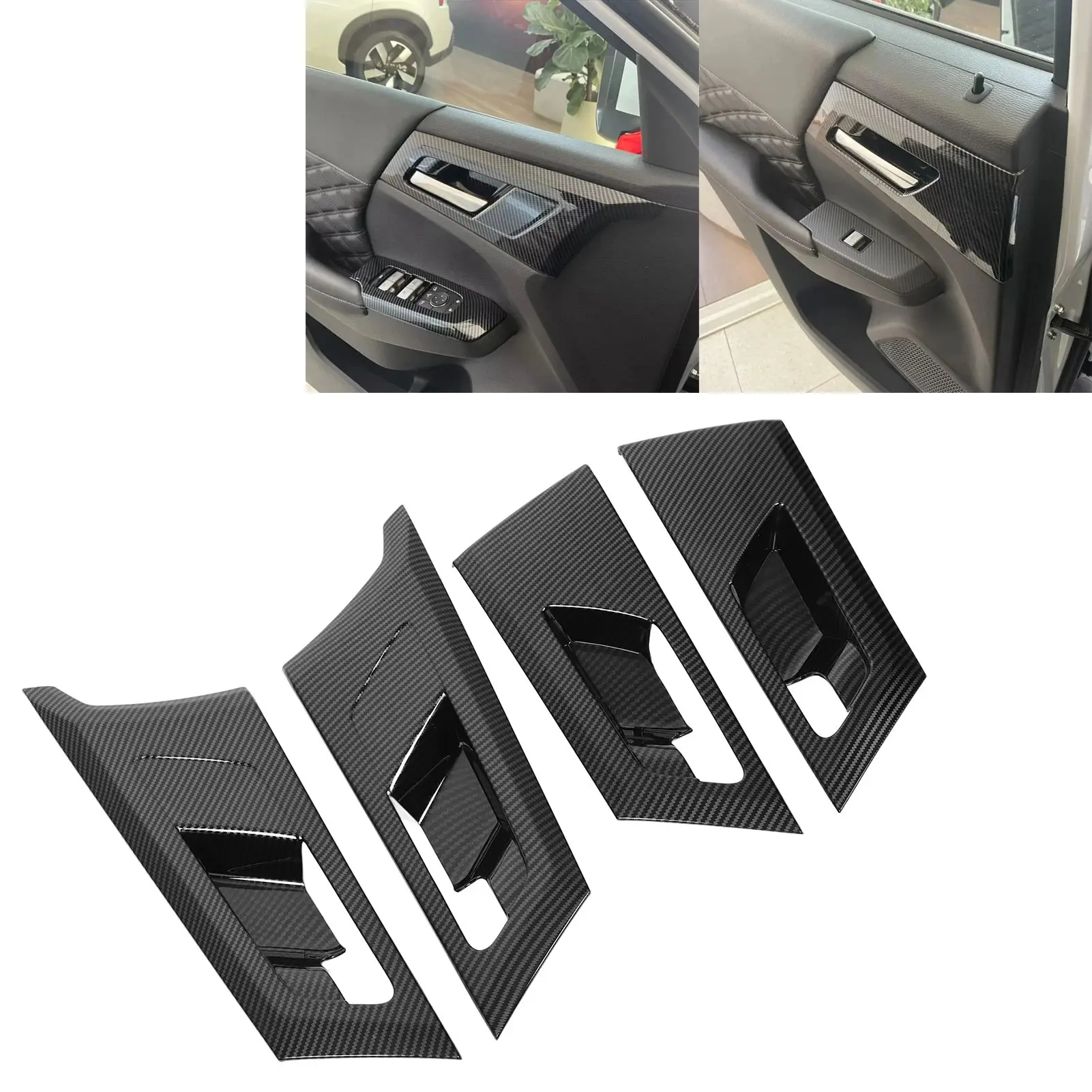 4Pcs Inner Car Door Handle Frame Cover Interior Door Handle Protection Trim Replacement for Mitsubishi Outlander 2023
4Pcs Inner Car Door Handle Frame Cover Interior Door Handle Protection Trim Replacement for Mitsubishi Outlander 2023
