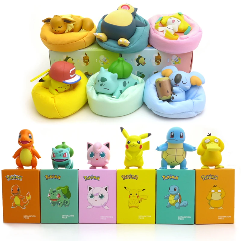 Pokemon Pikachu Charmander Psyduck Squirtle Bulbasaur Anime Figures Toys Pet Model Sleep Ornaments Kawaii Series Dolls Kids GIft
Pokemon Pikachu Charmander Psyduck Squirtle Bulbasaur Anime Figures Toys Pet Model Sleep Ornaments Kawaii Series Dolls Kids GIft