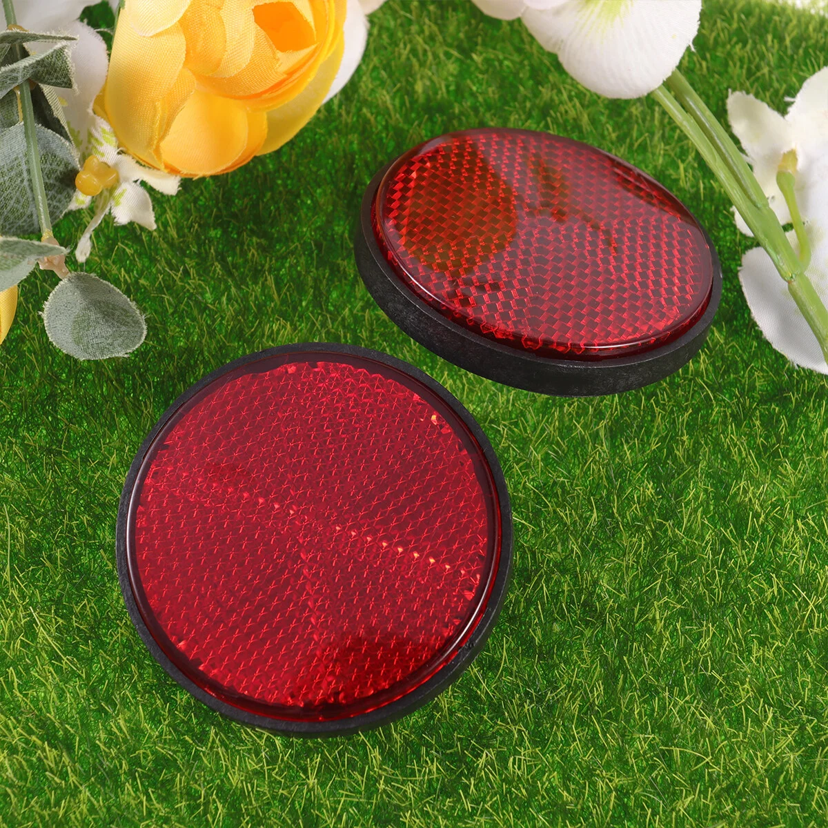 2 Pcs Plastic Round Reflective Warning Trailer Wheels Fits for Car Motorcycle Motor Bikes Bicycles ATV Dirt Bike (Red)
2 Pcs Plastic Round Reflective Warning Trailer Wheels Fits for Car Motorcycle Motor Bikes Bicycles ATV Dirt Bike (Red)