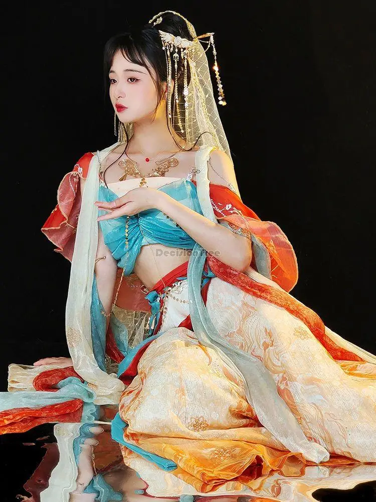 2023 новый китайский костюм для девочек в экзотическом стиле dunhuang hanfu, улучшенный костюм ханьфу с вышивкой, s505
2023 новый китайский костюм для девочек в экзотическом стиле dunhuang hanfu, улучшенный костюм ханьфу с вышивкой, s505