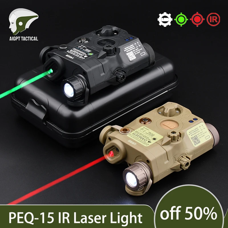 WADSN PEQ-15 IR Laser Tactical Illuminator Flashlight Airsoft Accessory Red Green Laser Aiming At Weapon Hunting for 20mm Rail
WADSN PEQ-15 IR Laser Tactical Illuminator Flashlight Airsoft Accessory Red Green Laser Aiming At Weapon Hunting for 20mm Rail
