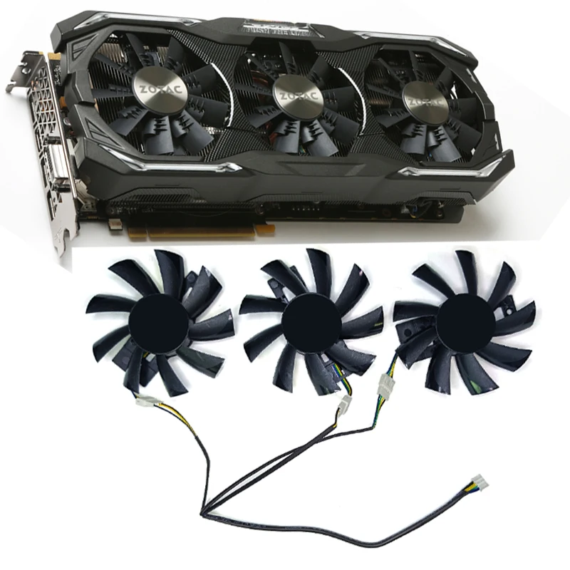 3 шт./комплект, кулер для видеокарты Zotac GeForce GTX1080AMP, 85 мм, 1080 А, 4 контакта
3 шт./комплект, кулер для видеокарты Zotac GeForce GTX1080AMP, 85 мм, 1080 А, 4 контакта