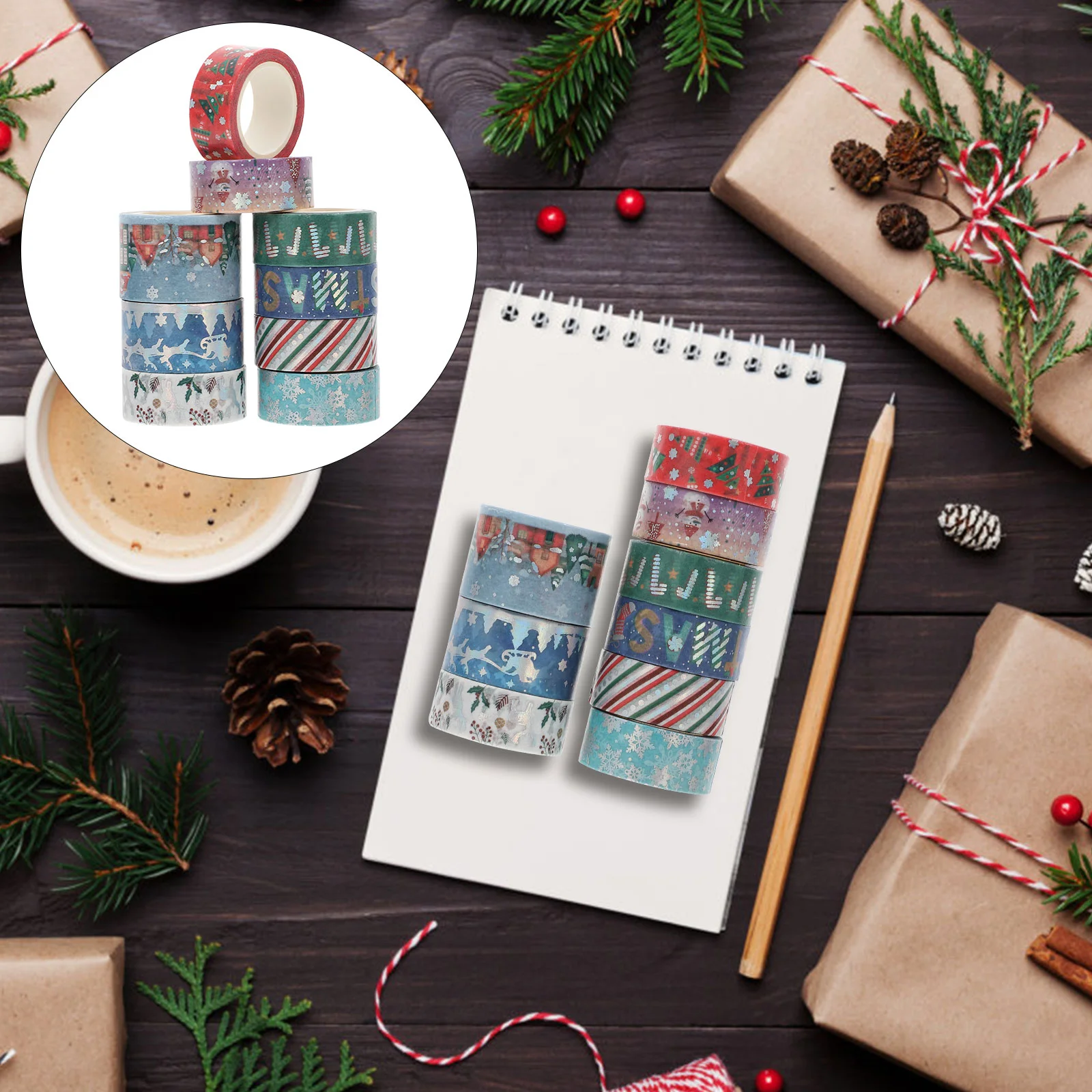 Tape Tapes Christmas Paper Washi Decorative Hand Account Adhesive Sticker Wrapping Gift Diary Decor Planners Scrapbooking
Tape Tapes Christmas Paper Washi Decorative Hand Account Adhesive Sticker Wrapping Gift Diary Decor Planners Scrapbooking