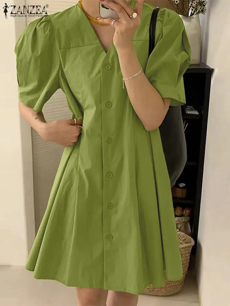 Fashion Pleated Desgin Shirt Dress ZANZEA Women Summer Work Vestido Femme Sexy Elegant Party Sundress Short Sleve V Neck Dresses
Fashion Pleated Desgin Shirt Dress ZANZEA Women Summer Work Vestido Femme Sexy Elegant Party Sundress Short Sleve V Neck Dresses