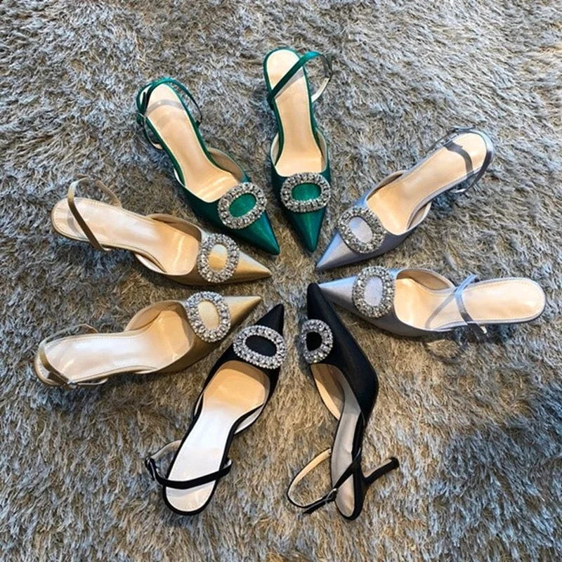 Summer New The Wild Baotou Korean Version Of The Wild Baotou Pointed Toe High-heeled Sandals Women Satin Shoes
Summer New The Wild Baotou Korean Version Of The Wild Baotou Pointed Toe High-heeled Sandals Women Satin Shoes