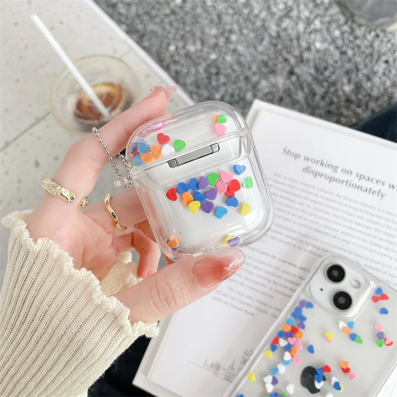 Colorful Hearts Quicksand Apple AirPods 1 2 3 Pro Case Cover IPhone Bluetooth Earbuds Accessories Airpod Case Air Pods Case
Colorful Hearts Quicksand Apple AirPods 1 2 3 Pro Case Cover IPhone Bluetooth Earbuds Accessories Airpod Case Air Pods Case