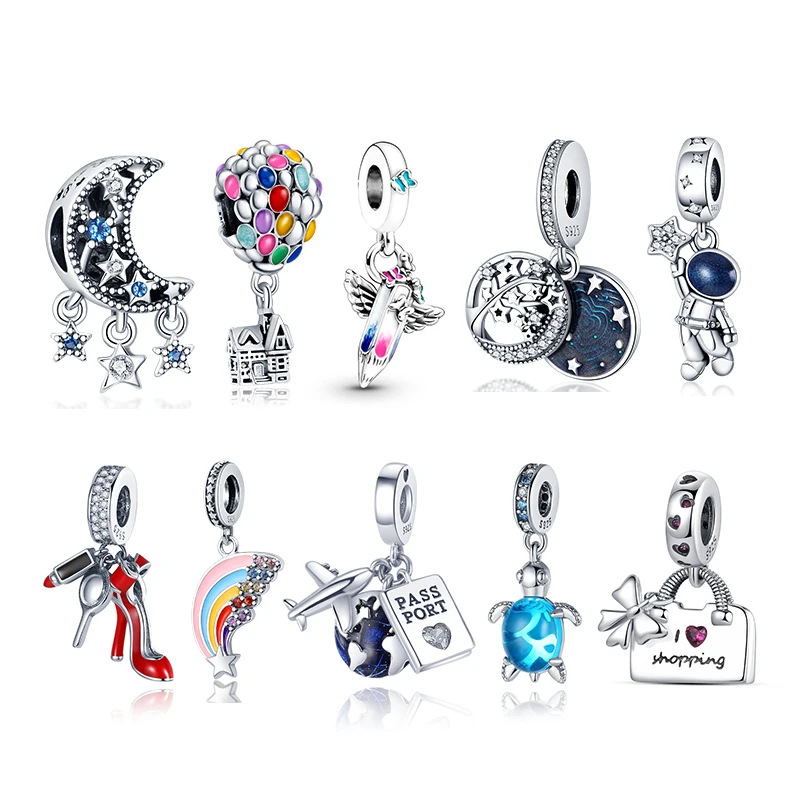 

Hot Milky Way Starry Sky Charms Beads Fits Original Pandora Bracelet Necklace Women 925 Silver Pendant Diy Jewelry Free Shipping