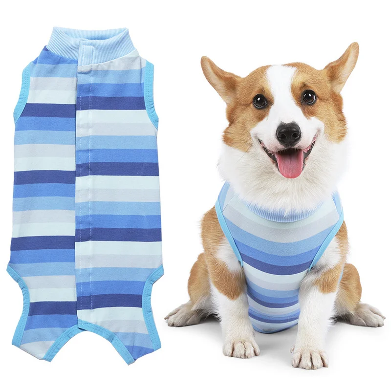 Dog anti-licking surgery rehabilitation clothes Breasted cat dog sterilization clothes striped Small cat dog vest Pet supplies
Dog anti-licking surgery rehabilitation clothes Breasted cat dog sterilization clothes striped Small cat dog vest Pet supplies