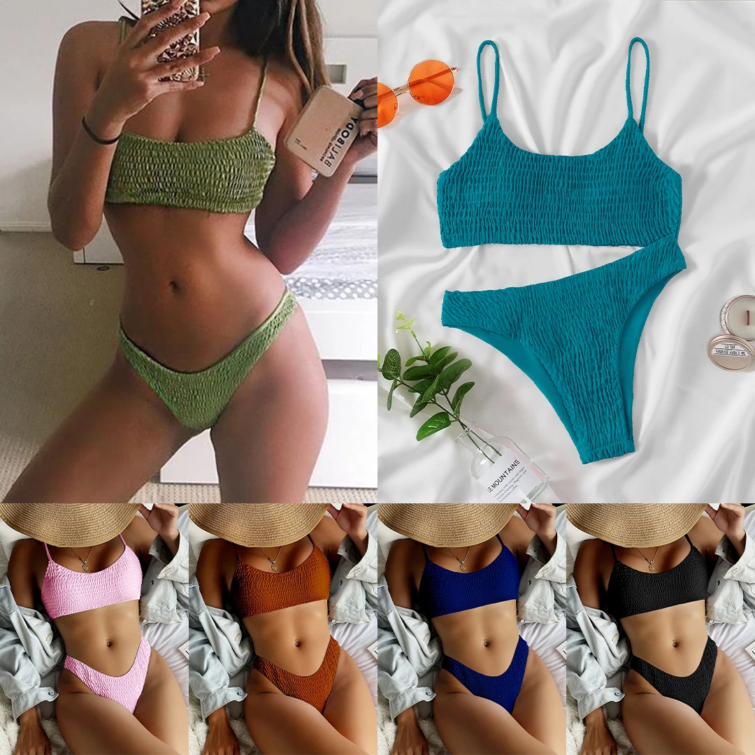2023 Summer Beach Pleated Swimwear Sexy Triangle Bikini Solid Color Bathing Suit New Two Piece Multicolor Classic Fashion BIKINI
2023 Summer Beach Pleated Swimwear Sexy Triangle Bikini Solid Color Bathing Suit New Two Piece Multicolor Classic Fashion BIKINI