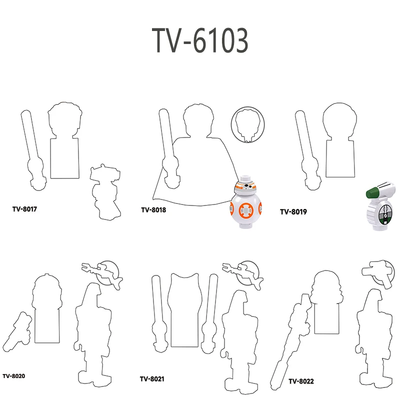 TV6103 Science fiction series anime hero Corps Commander Soldier weapons mini building blocks children's growth puzzle toy gift
TV6103 Science fiction series anime hero Corps Commander Soldier weapons mini building blocks children's growth puzzle toy gift