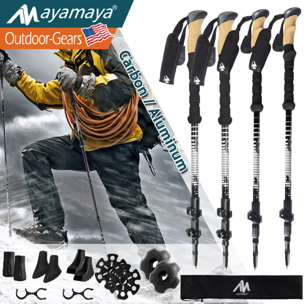1 Pair Hiking Walking Sticks Trekking Poles Collapsible Lightweight Anti-Shock Three Section Straight Handle Trekking Poles
1 Pair Hiking Walking Sticks Trekking Poles Collapsible Lightweight Anti-Shock Three Section Straight Handle Trekking Poles