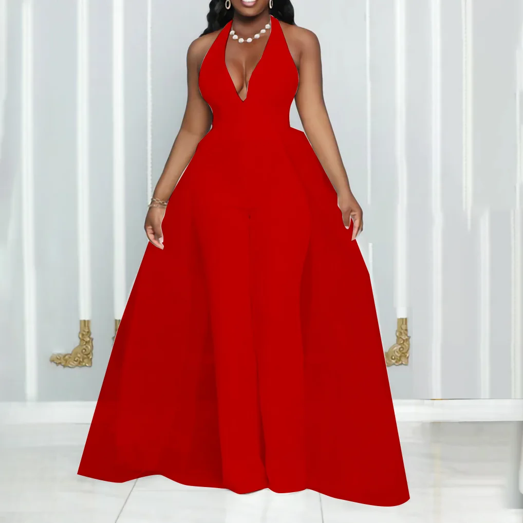 Women Spaghetti Straps Satin Jumpsuit 2022 Fashion Pleated High Waist Celebrity Party Long Rompers Wide Leg Pant Overalls
Women Spaghetti Straps Satin Jumpsuit 2022 Fashion Pleated High Waist Celebrity Party Long Rompers Wide Leg Pant Overalls