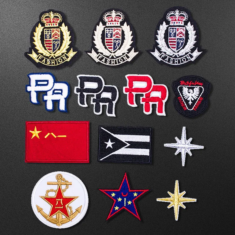 Gold And Silver Thread Embroidery Cloth Paste campus badge Pathces DIY Badge Personality Letter Five-pointed Star Iron-on Patch 
Gold And Silver Thread Embroidery Cloth Paste campus badge Pathces DIY Badge Personality Letter Five-pointed Star Iron-on Patch