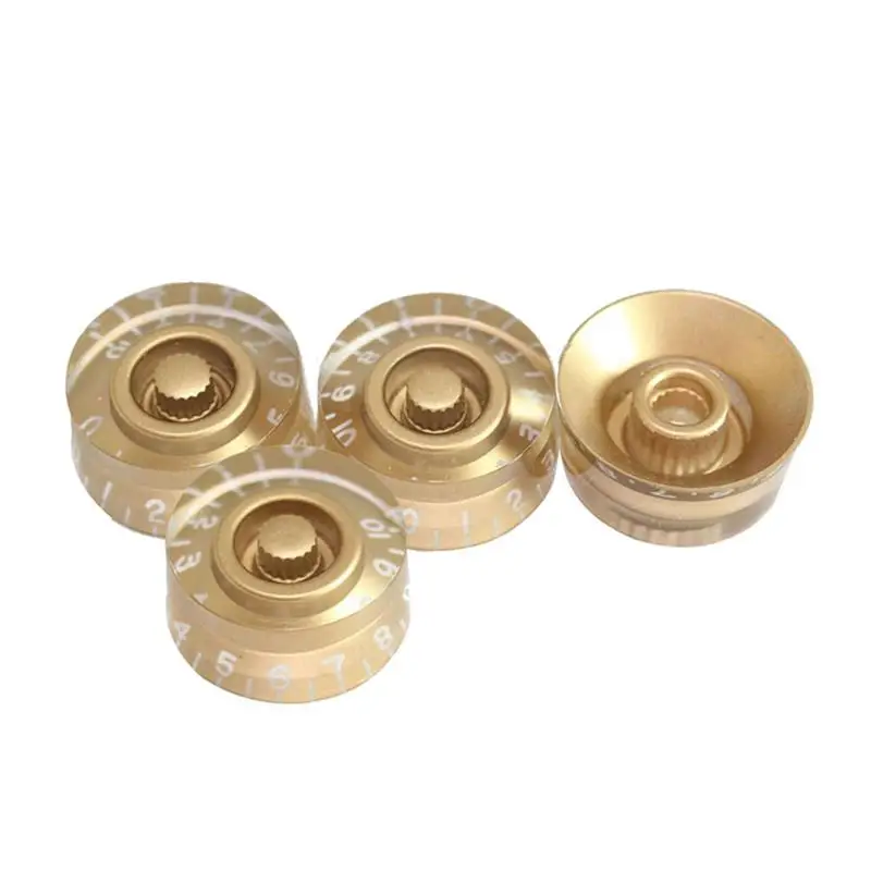 4 PCS Round Guitar Knobs Volume Tone Control Knobs Rotary Knobs for Epiphone Style Electric Guitar Parts Replacement (Golden)
4 PCS Round Guitar Knobs Volume Tone Control Knobs Rotary Knobs for Epiphone Style Electric Guitar Parts Replacement (Golden)