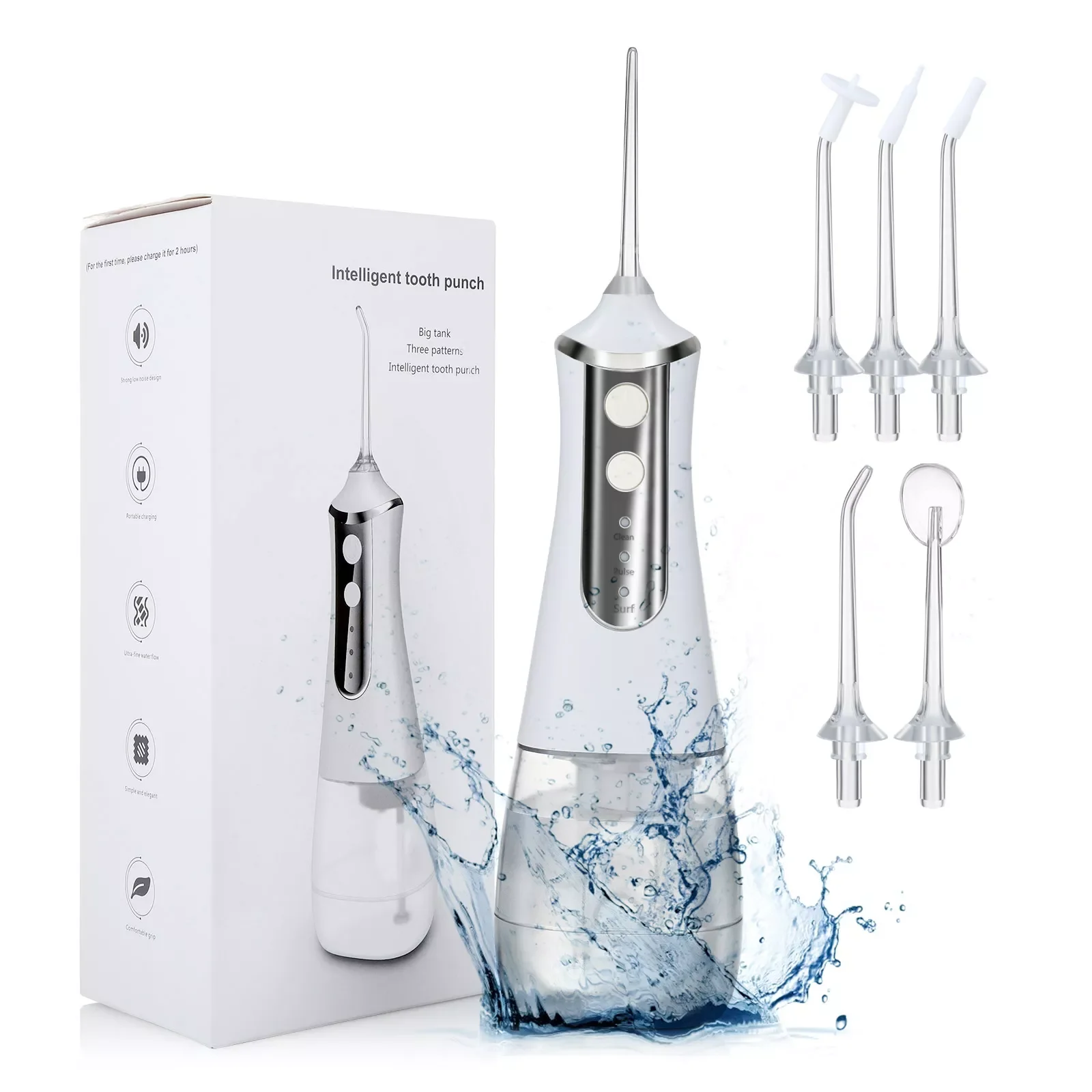 Oral Irrigator USB Rechargeable Water Flosser Portable Dental Water Jet 350ML Water Tank Waterproof Teeth Cleaner
Oral Irrigator USB Rechargeable Water Flosser Portable Dental Water Jet 350ML Water Tank Waterproof Teeth Cleaner