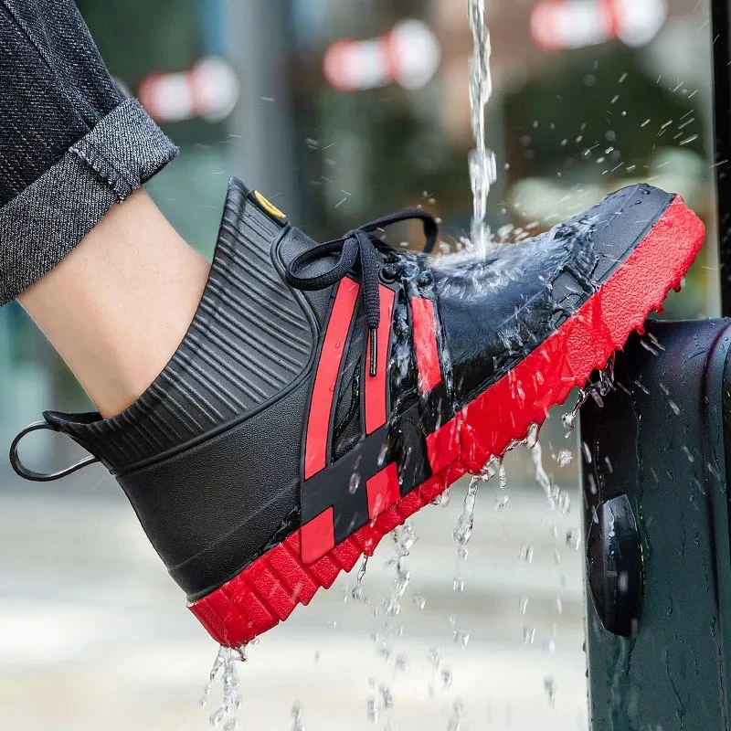 Designer Lace Up Rain Boots Men Chef Shoes Brand Fishing Boots Top Quality Cozy Men's Galoshes Waterproof Man Rain Rubber Shoes
Designer Lace Up Rain Boots Men Chef Shoes Brand Fishing Boots Top Quality Cozy Men's Galoshes Waterproof Man Rain Rubber Shoes