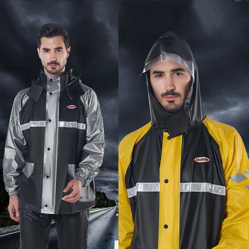 Fashion Adult Reflective Raincoat Rain Pants Suit Impermeable Motorcycle Riding Waterproof Hiking Fishing Rainproof Protect Gear
Fashion Adult Reflective Raincoat Rain Pants Suit Impermeable Motorcycle Riding Waterproof Hiking Fishing Rainproof Protect Gear