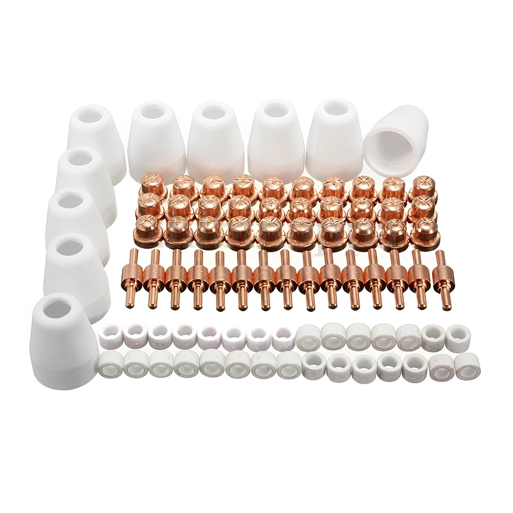 85pcs Air Plasma Cutter Machine Cutting Torch Electrode Nozzles Tip Shield Cups Kit Replacement for CUT-50D CUT50 CT-312
85pcs Air Plasma Cutter Machine Cutting Torch Electrode Nozzles Tip Shield Cups Kit Replacement for CUT-50D CUT50 CT-312