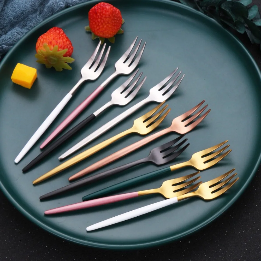 Stainless Steel Small Fruit Fork Set Gold Dessert Fork Cutlery For Cake Snack 6Pcs Salad Tea Fork Dinnerware Kitchen Utensils
Stainless Steel Small Fruit Fork Set Gold Dessert Fork Cutlery For Cake Snack 6Pcs Salad Tea Fork Dinnerware Kitchen Utensils