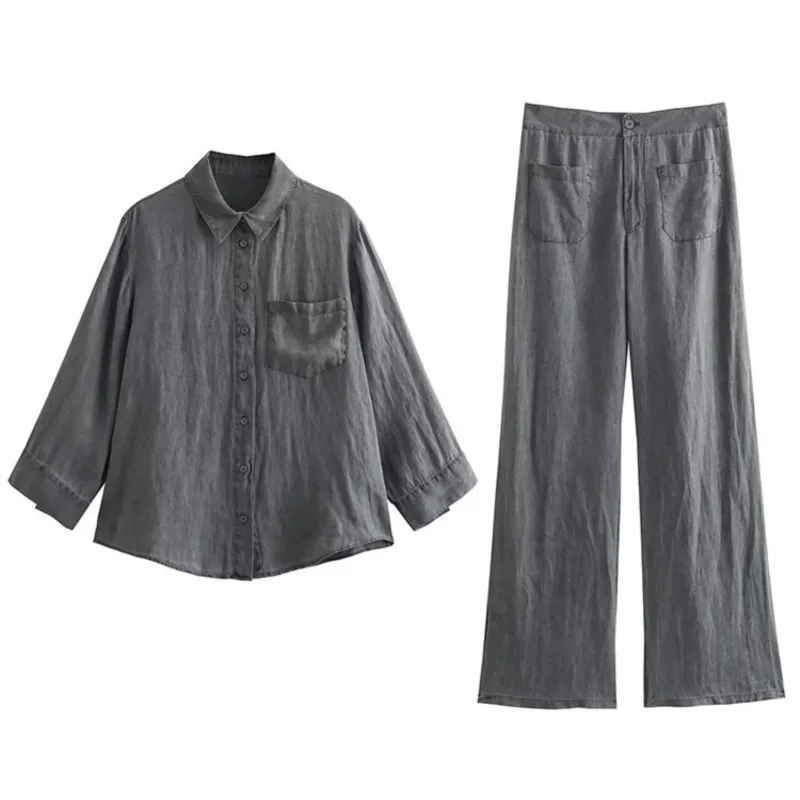 Y2k Fashion Women's Shirt Elegant And Comfortable Commuter Office Lapel Button Pocket Tops 2-piece Set Camisas Feminias 2023
Y2k Fashion Women's Shirt Elegant And Comfortable Commuter Office Lapel Button Pocket Tops 2-piece Set Camisas Feminias 2023