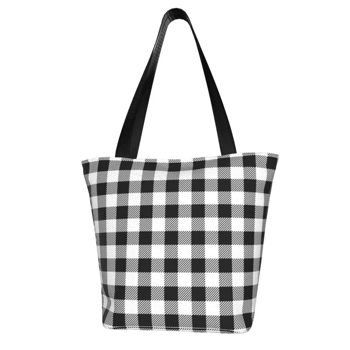 Checkerboard Print Shopping Bag White Black Plaid Business Student Handbag Fashion Retro Cloth Bags
Checkerboard Print Shopping Bag White Black Plaid Business Student Handbag Fashion Retro Cloth Bags